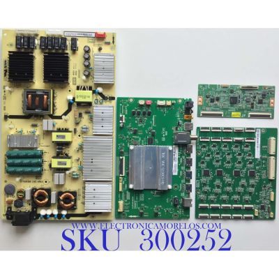 KIT DE TARJETAS PARA TV TCL / MAIN 08-SS65CUN-OC417AA / 40-RT73H1-MAA2HG / FUENTE 08-P301W0L-PW200AC / 40-P301HL-PWA1CG / T-CON LJ94-43586B / 18Y_RAHU11P2TA4V0.0 / LED DRIVER 08-DC71C4L-DR200AB / 40-DC700L-DRB4LG / PANEL LVU650NDBL SD9W04 / MODELO 65R625
